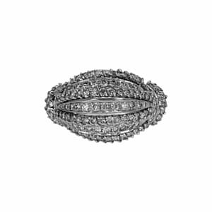 טבעת דגם "קונכיה", זהב-לבן 18 קראט, משובצת יהלומים