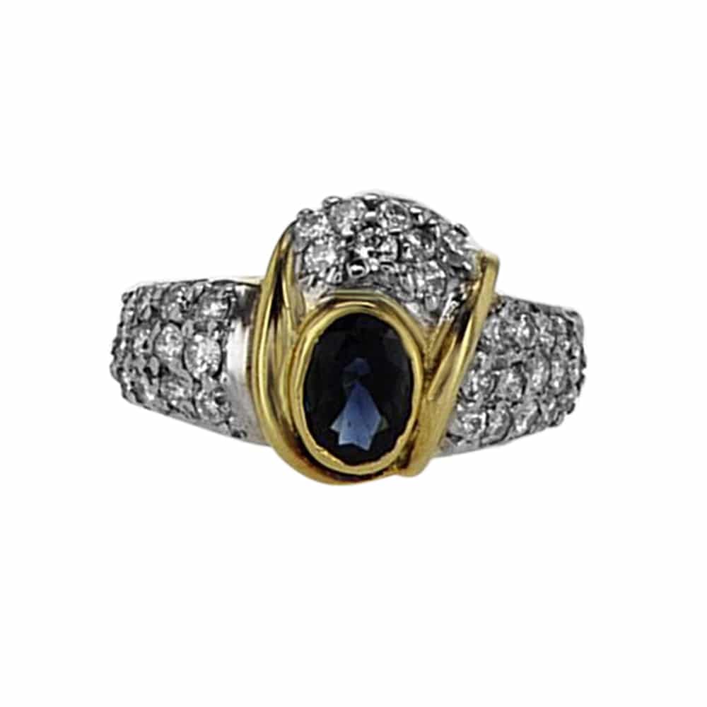 18 carat sapphire and diamond ring